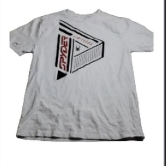 S SPYDER 3D GRAPHIC SHORT SLEEVE LOGO TSHIRT TEE RED BLACK WHITE SMALL - Picture 1 of 5